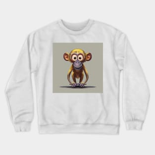 Funny Little Squirrel Monkey Crewneck Sweatshirt